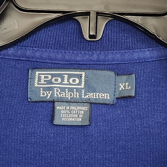 POLO RALPH LAUREN Quarter Zip Blue Pullover - XL - Picture 5 of 5